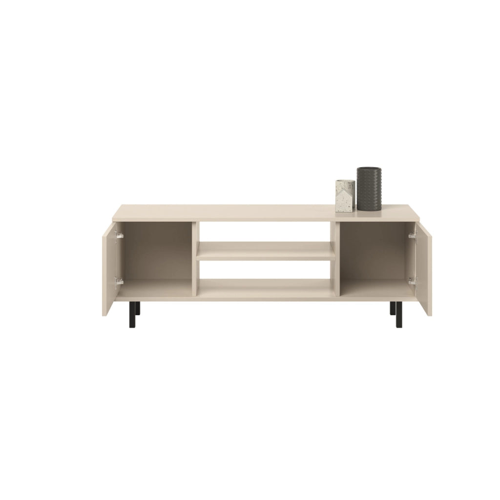 Mobile TV Focus 155 cm in cashmere con gambe nere