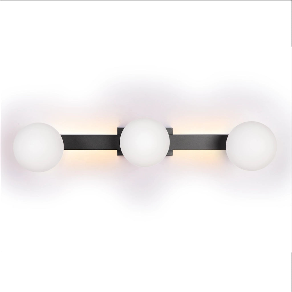 Applique moderna nero/bianco LED 9W+3xG9 Magnet Milagro