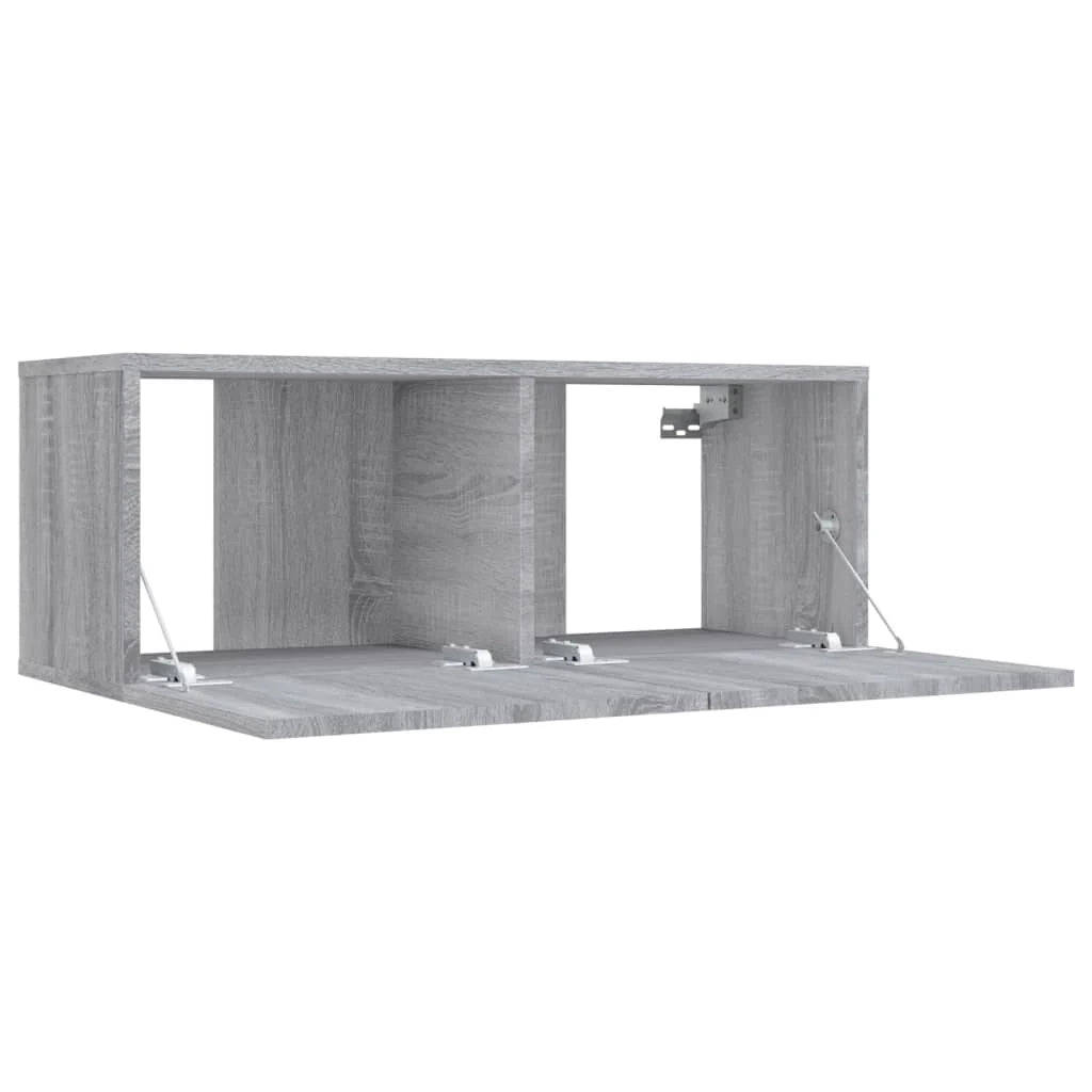 Mobile TV multimediale mensola TV credenza TV sala da pranzo soggiorno camera da letto Sonoma 80 x 30 x 30 cm legno ingegnerizzato grigio 02_0028451