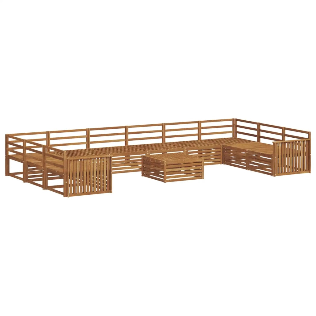 Set divani 11 pcs Naturale Legno di Acacia Massello 3374244
