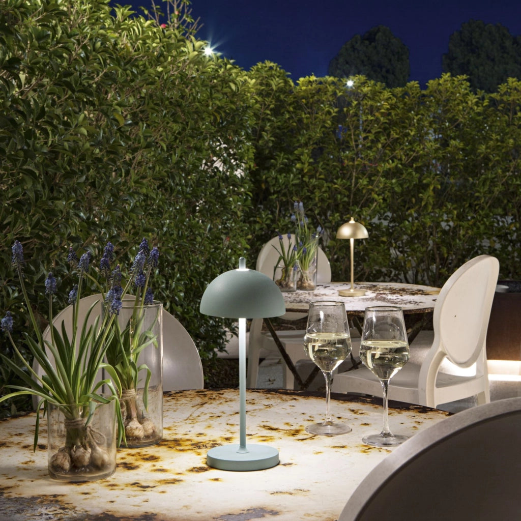 LAMPADA DA TAVOLO RICARICABILE LED PARTY VERDE 1,5W 134LM 3000K DIMMERABILE IP44 8X19,8CM