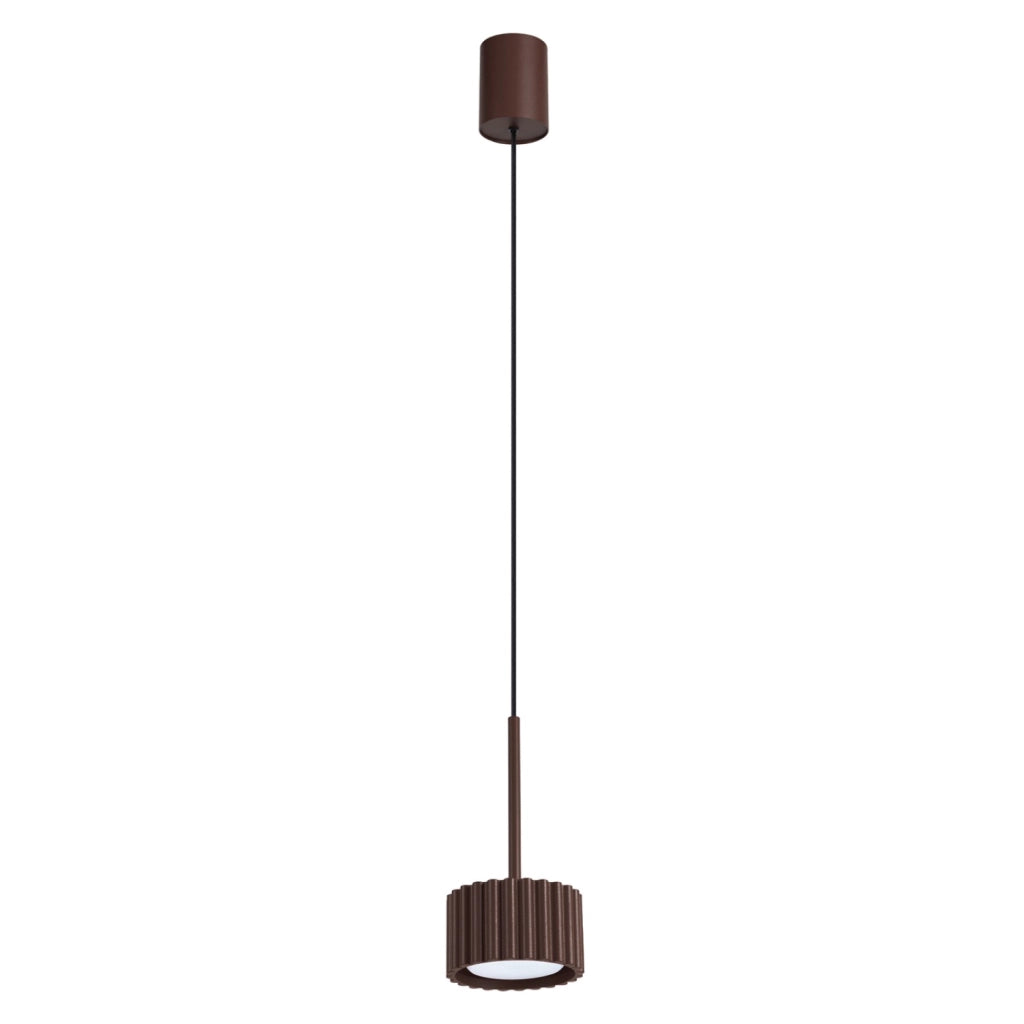 Lampada a sospensione AURA 1 marrone Gx53