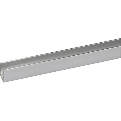 PROFILO CANALINA SINGOLA ARCANSAS - ALLUM ARGENTO LUX S.MM 1,0 MM 10X10 H.CM 100- 5 pezzi