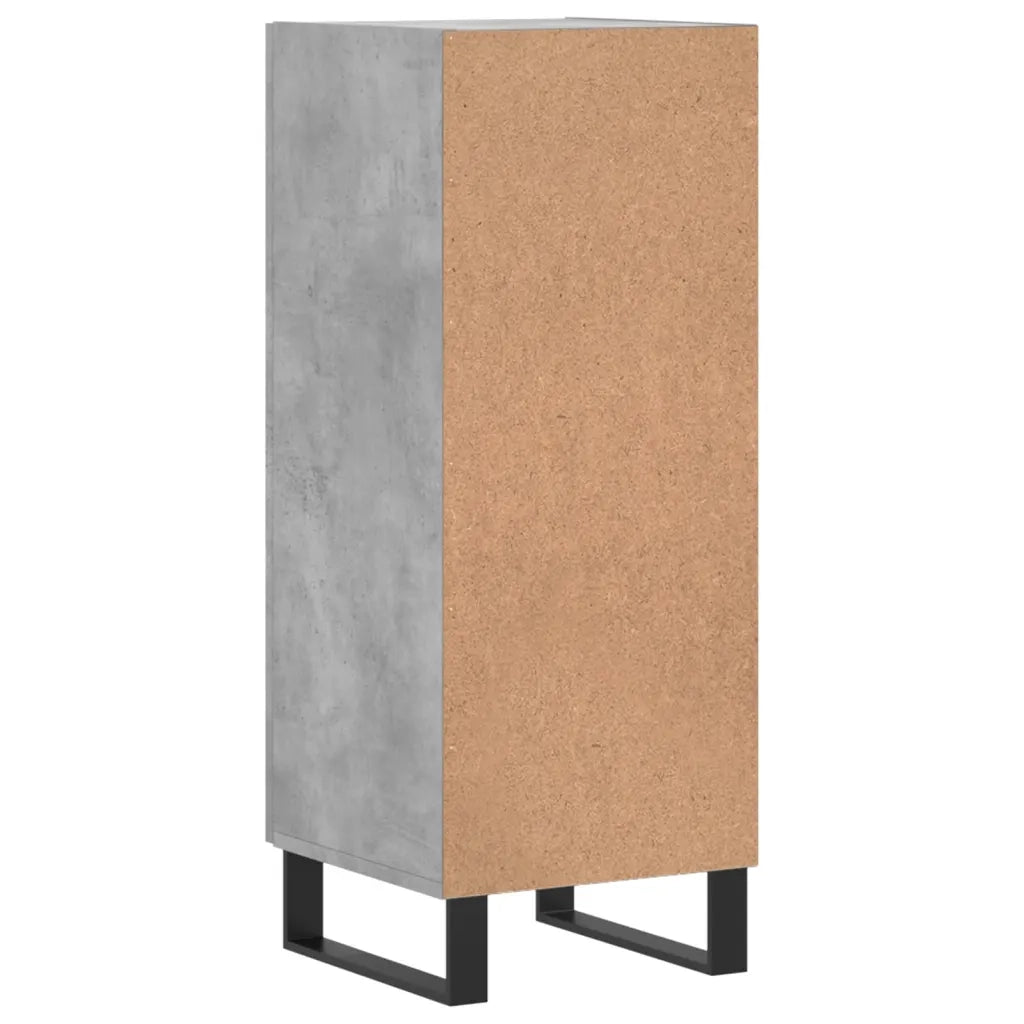Credenza-Buffet-Armadio da cucina Grigio Cemento 34,5x34x90 cm in Legno Multistrato 477321