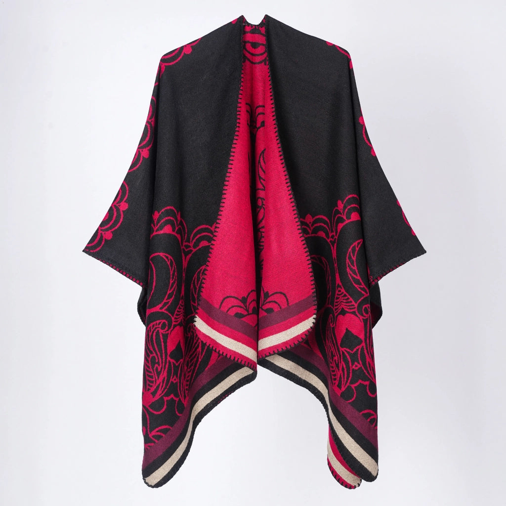 Nuovo scialle/sciarpa/scialle double-face in cashmere jacquard
