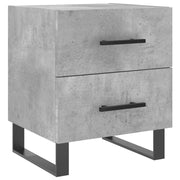 Comodino | Armadio da Notte | Mobiletto da notte Grigio Cemento 40x35x47,5 cm in Legno Multistrato