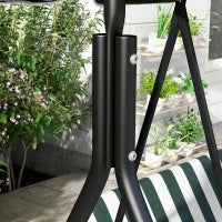 Dondolo da Giardino a 3 Posti con Tettuccio Inclinabile e Cuscini, 172x110x153 cm, Verde