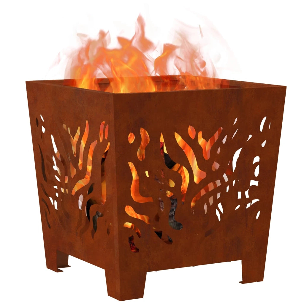 Focolare Marrone 40 x 40 x 40 cm acciaio corten CFW4270602