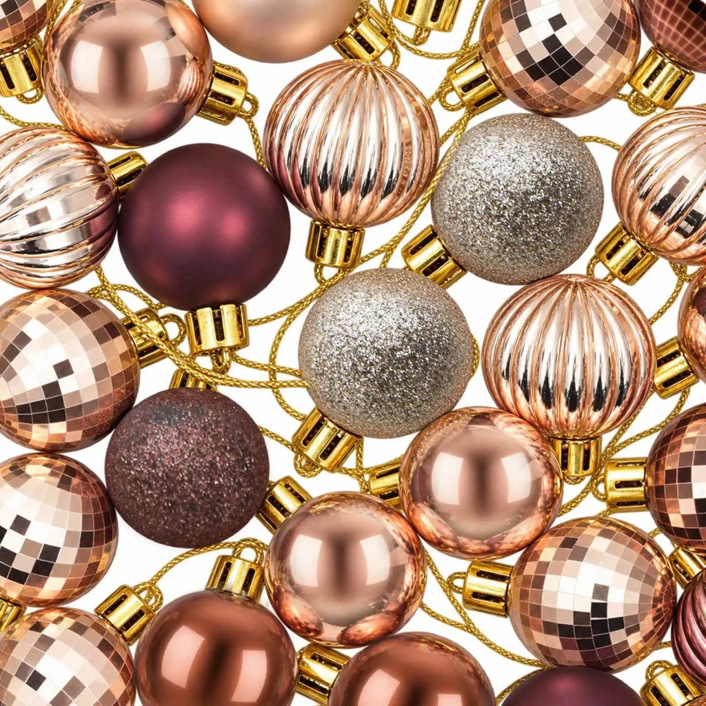 Set di Palline di Natale 150 pz Champagne e marrone 3 cm 42050622