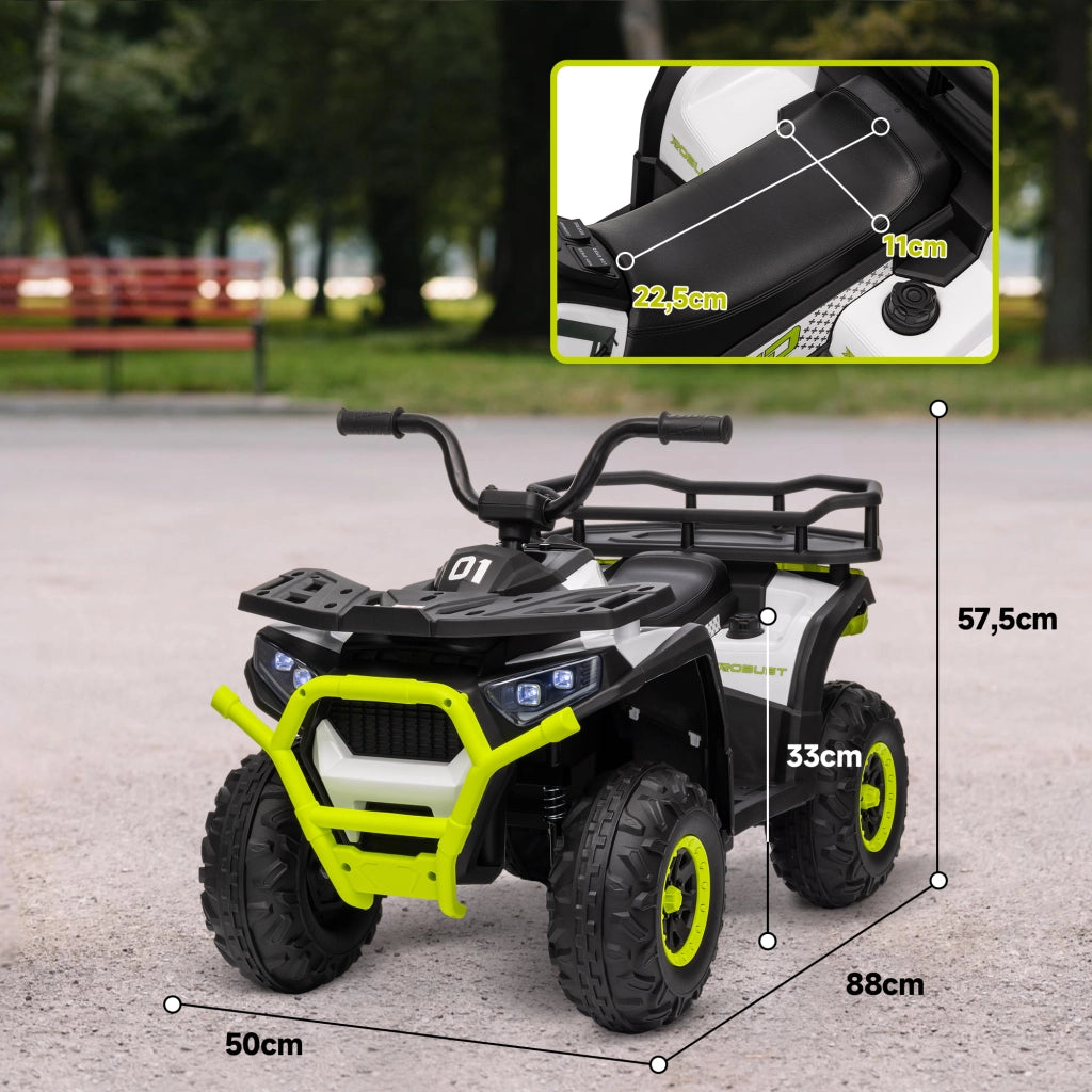 Quadro Elettrico per Bambini Verde con Bateria 12V ¨C zephmum ¨C Verde