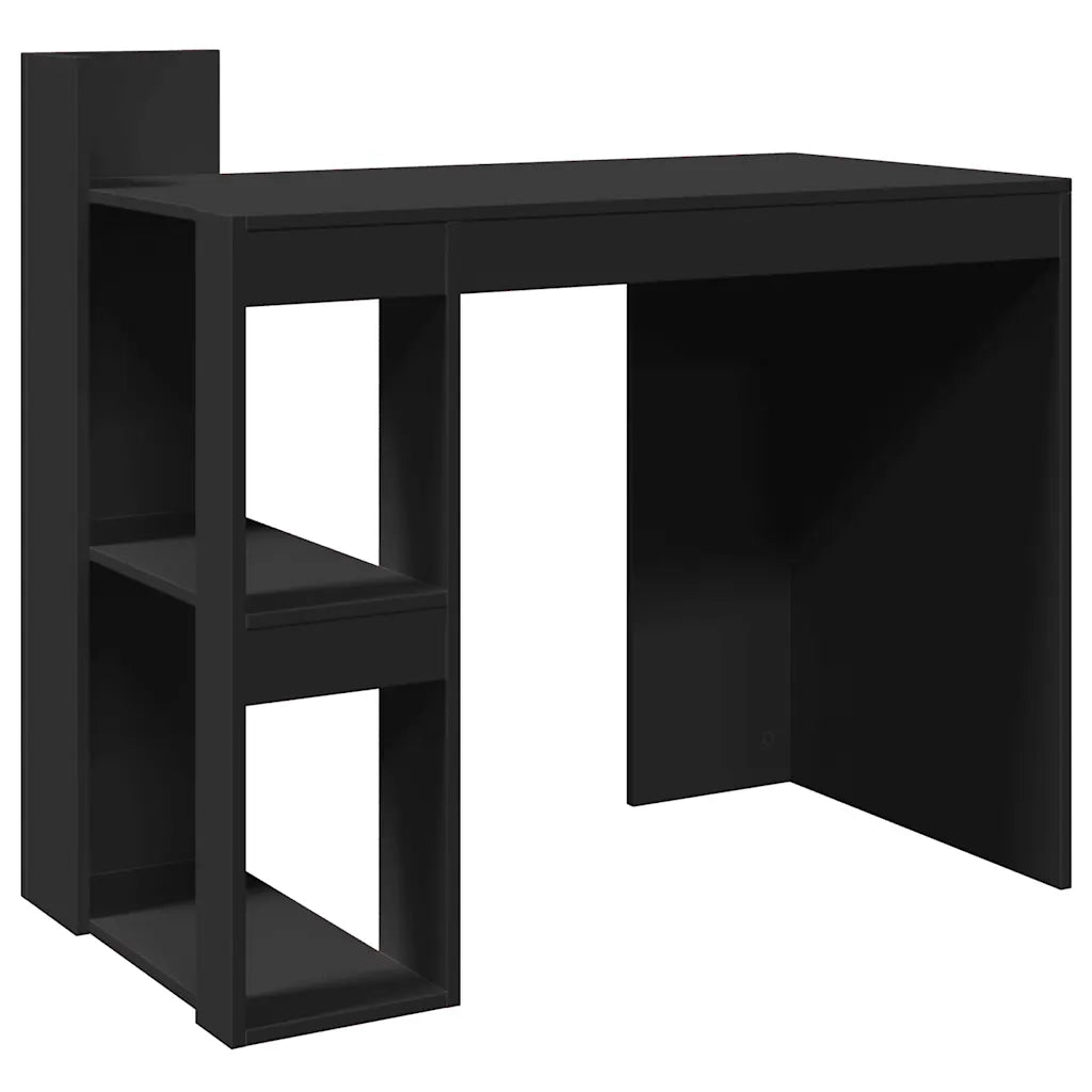 Scrivania | Tavolo da Ufficio Ufficio Nera 103,5x56,5x94 cm in Legno Multistrato