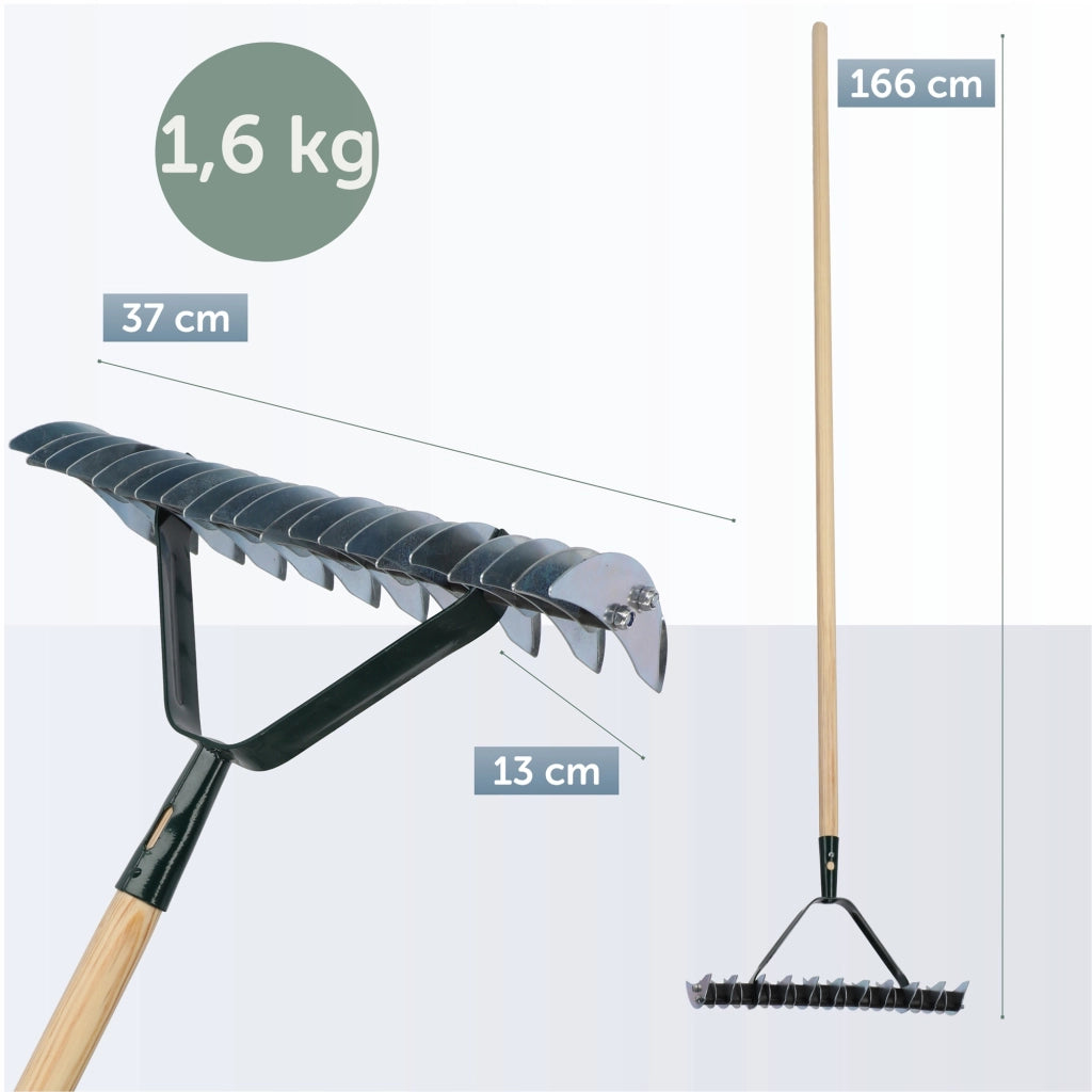 KADAX Aeratore manuale Scarificatore per aerazione del prato a doppia faccia