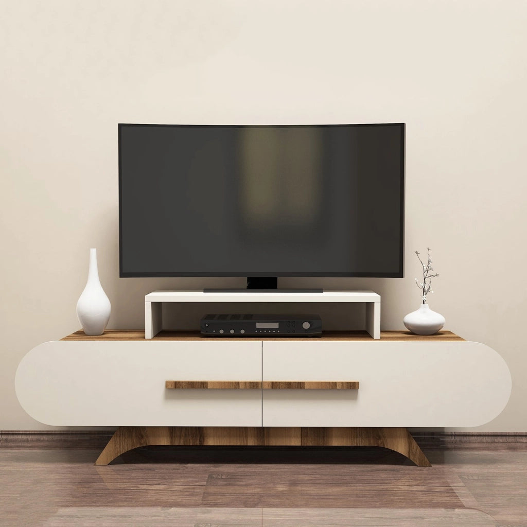 Mobile TV in legno "Rose" - 145 x 36 x 49 cm - Noce Crema