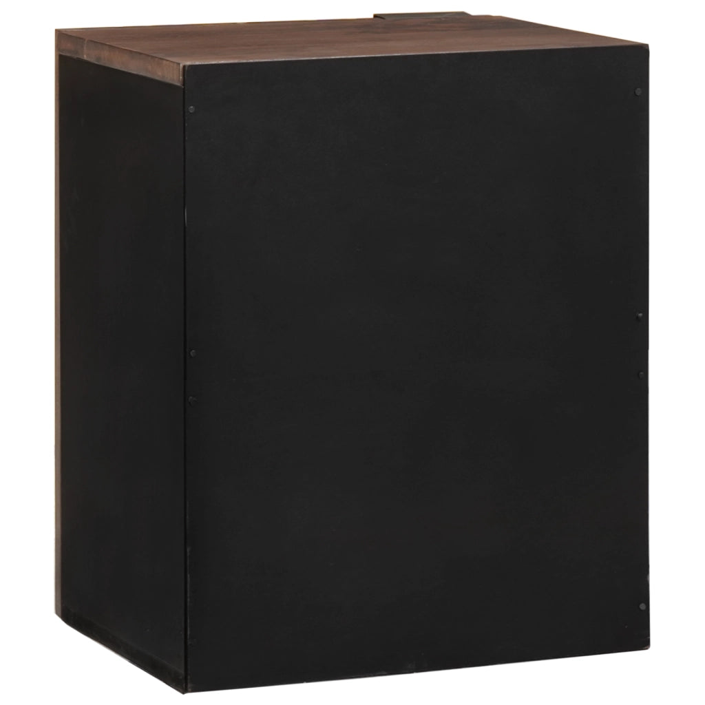 Armadio appeso da bagno 38x33.5x48 cm in legno massello e MDF
