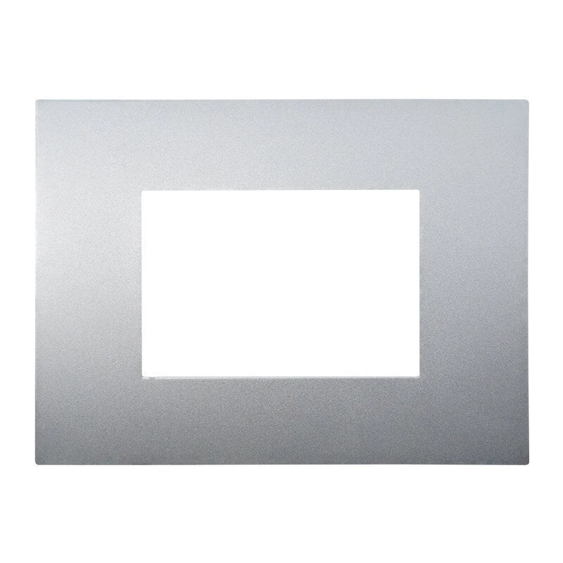 Placca Plastica Serie Venus 3P Colore Silver Compatibile Con Vimar Arke
