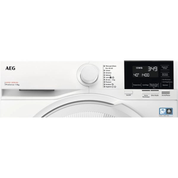 Lavatrice a Carico Frontale AEG 9Kg LR6G94OW Classe A (A84,7xL59,7xP66) 1400 Giri SERIE 6000 PROSENSE