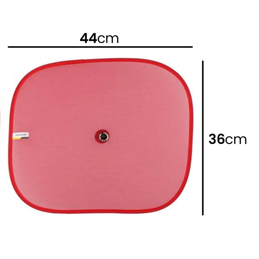 Set di 2 pezzi Parasole per finestrino laterale auto 44x36 cm Rosso Dunlop