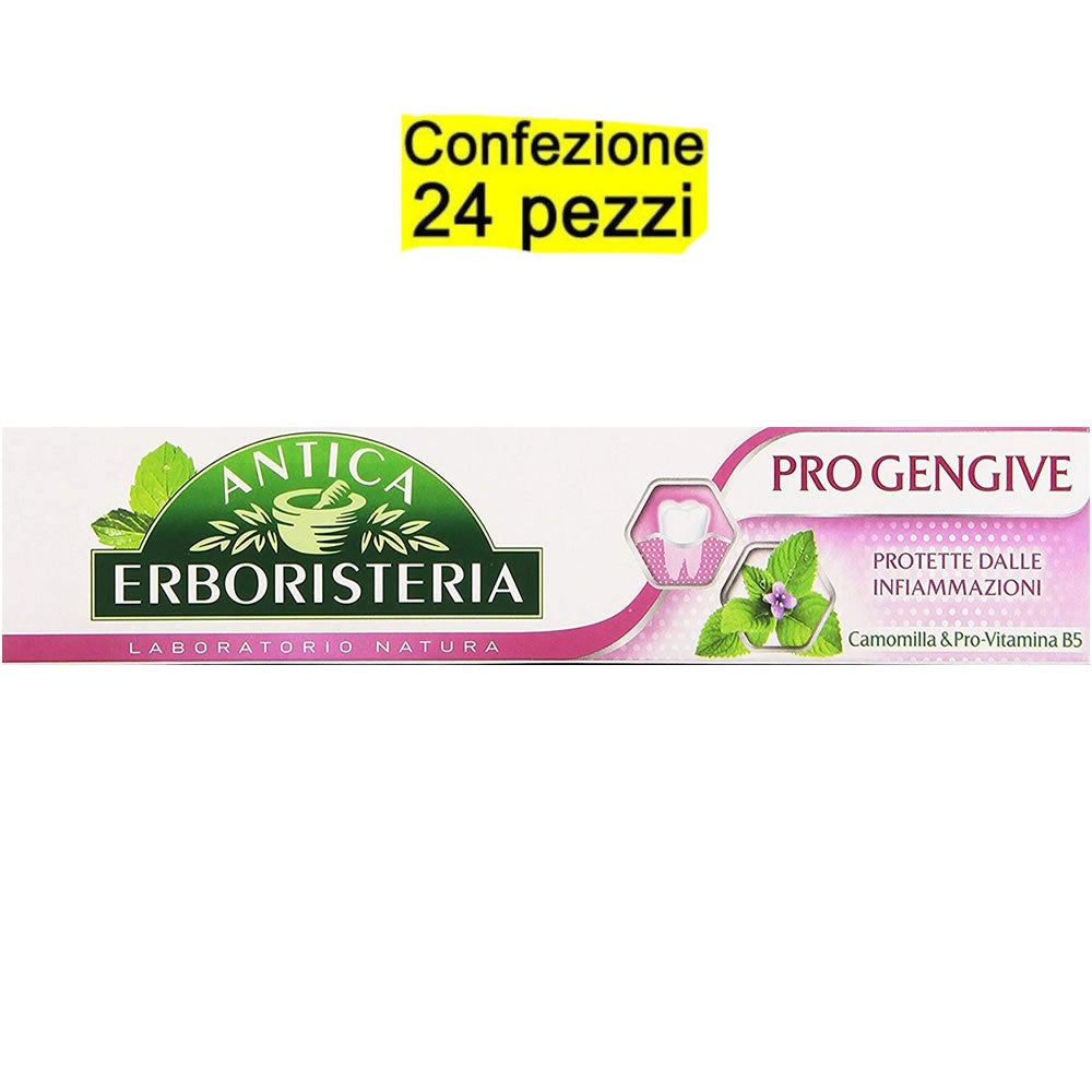 Multipack da 24 dentifrici antica erboristeria pro gengive confezioni da 75 ml ciascuna