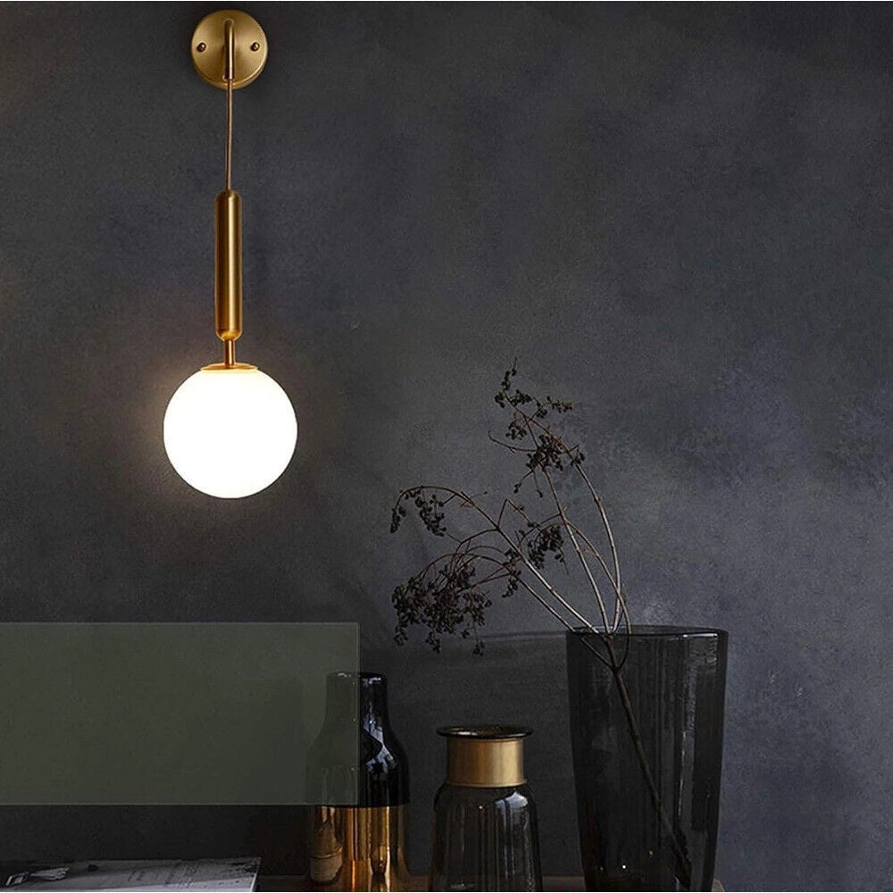 Trade Shop - Applique Lampada A Parete Pendente Stile Contemporaneo Con Attacco G9 Bronzo Interno Aq56 -