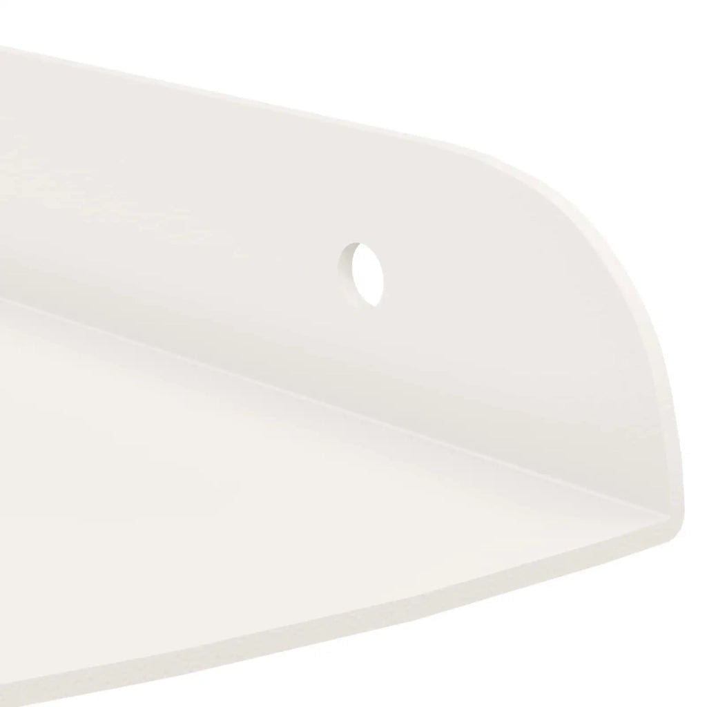 Mensola sospesa con lo scaffale 2 pcs Bianco 18 x 18 x 2 cm
