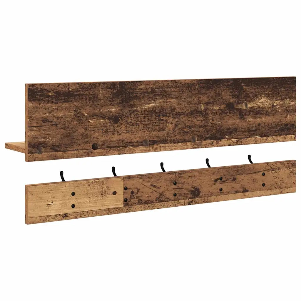 Appendiabiti a muro Legno vecchio 90 x 15 x 36 cm CFW5003857