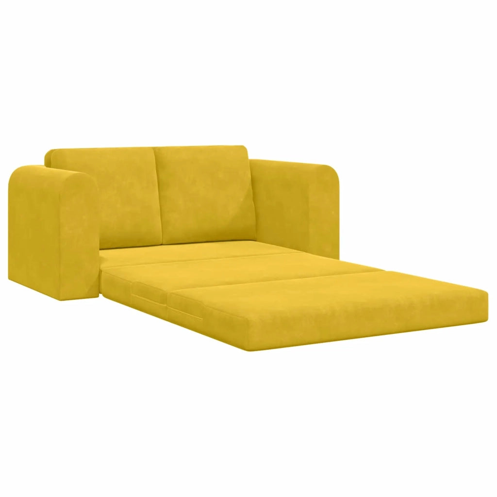 Divano letto Giallo 148 x 71 x 83 cm Velluto 4106689