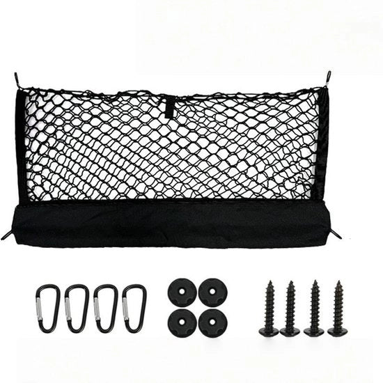 Opbergnet universale per bagagliaio, in un pezzo, con viti e ganci, adatto per veicoli commerciali, camper, caravan e barche. (Opbergnet per tas inferiore - 110*40cm)