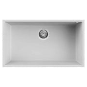 Lavello Elleci Incasso 1 vasca 76x44 Quadra 130 Sottotop Granitek Bianco LGQ13068BSO