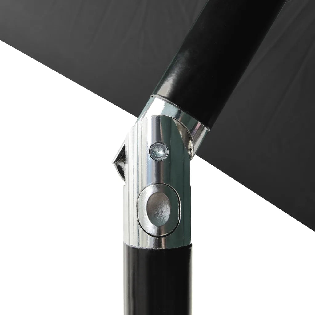 Ombrello | Parasolne da Giardino con LED Palo in Acciaio Antracite 2x3 m