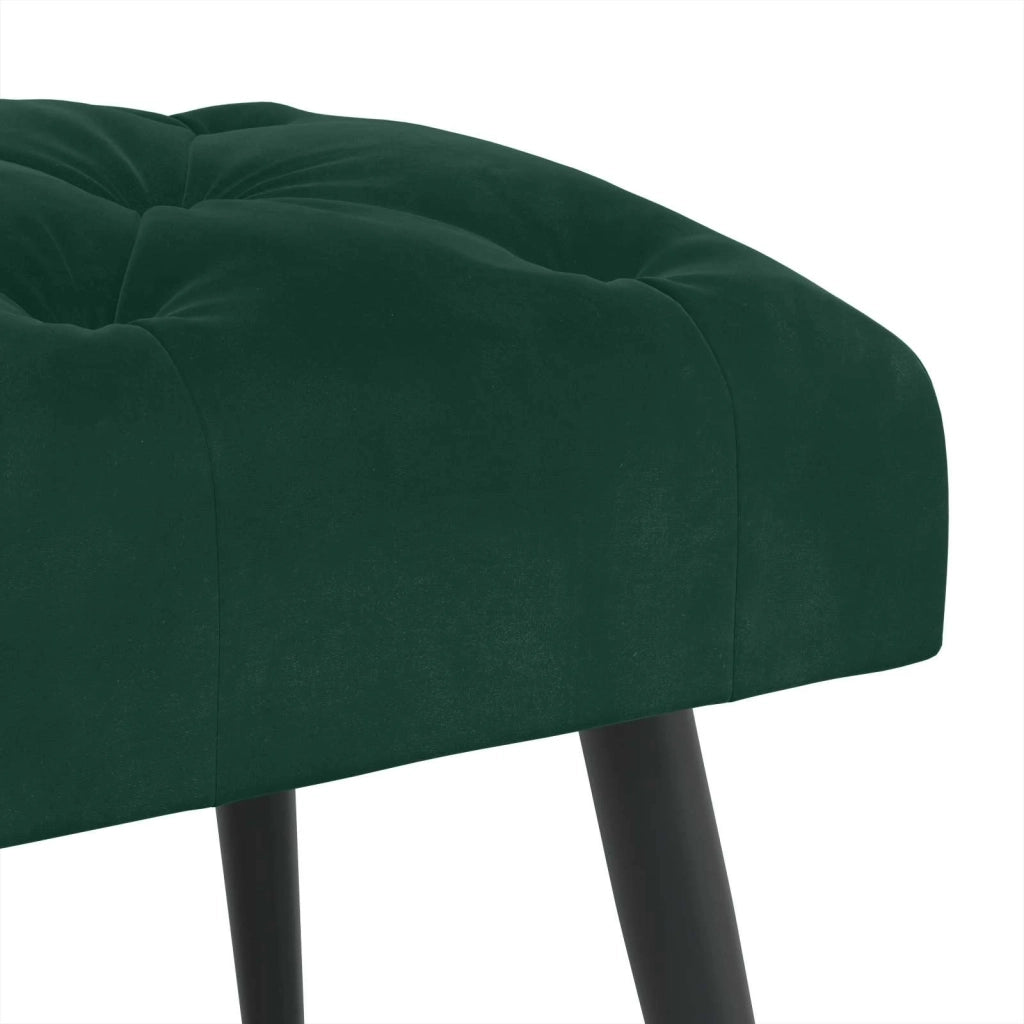 Panchina con bottoni imbottiti Verde Scuro 110 x 40 x 46 cm 42038573