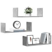 Mensole a Muro 2pz Grigio Cemento 58x18x18 cm in Truciolato 853284