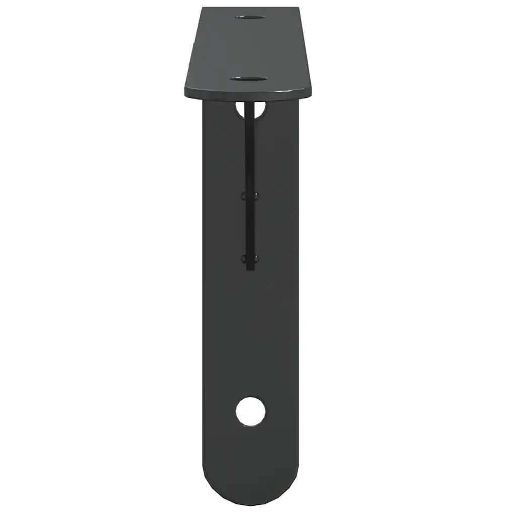 Staffe per Mensola 4 pz 20x2,5x14 cm in Acciaio Inox Nero