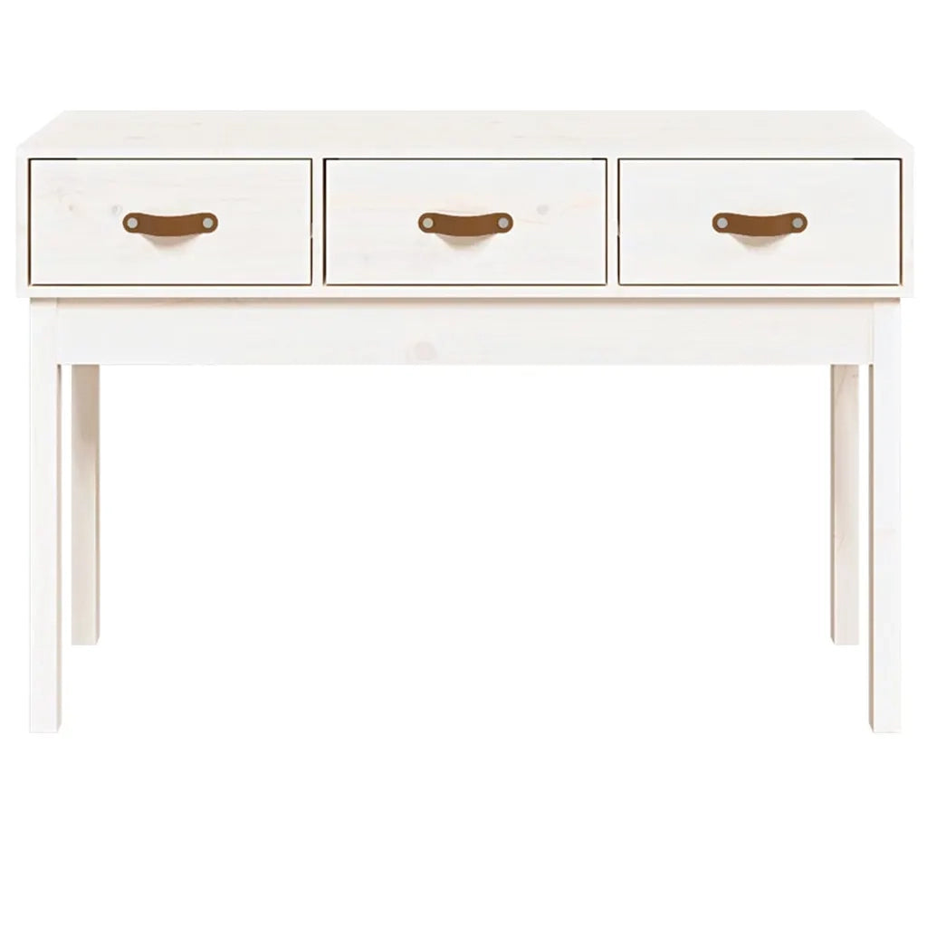 Tavolo Consolle | Tavolo d'Ingresso Bianco 114x40x75 cm in Legno Massello di Pino