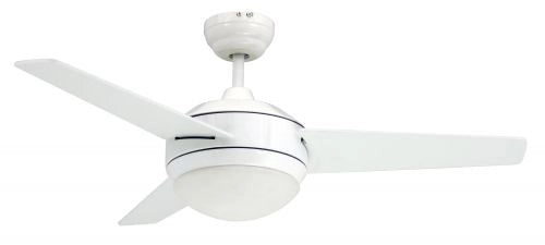 Vam Ventilatore da soffitto bianco 132 cm con luce e telecomando con sensore temperatura