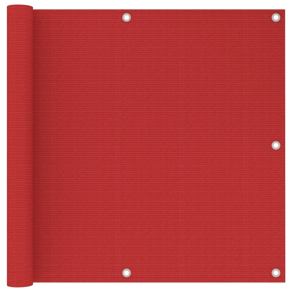 Schermo Frangivista per Balcone Rosso 90x500 cm in HDPE cod mxl 19624