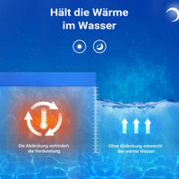 Copertura a bolle d'aria per piscina rettangolare 5x8m blu Protezione isotermica