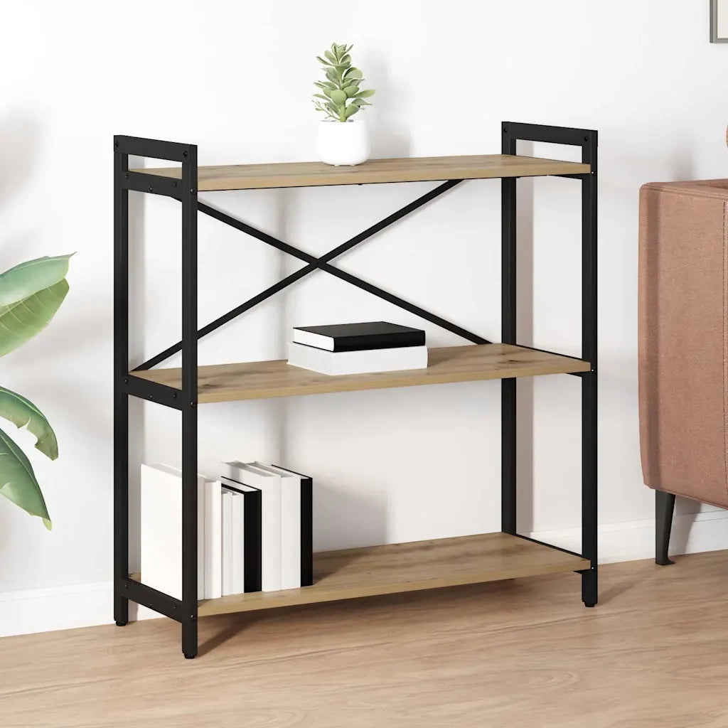 vidaXL Libreria rovere artigianale 80 x 30 x 83 cm Legno multistrato