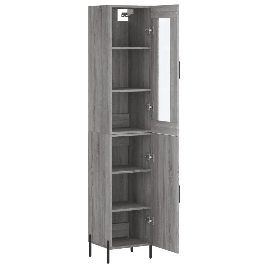 Credenza Grigio Sonoma 34,5x34x180 cm in Legno Multistrato 3199183