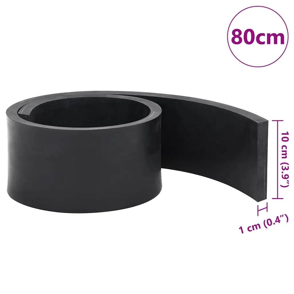 Bordo in Gomma per Spazzaneve Nero 80x10x1 cm CFW5804536