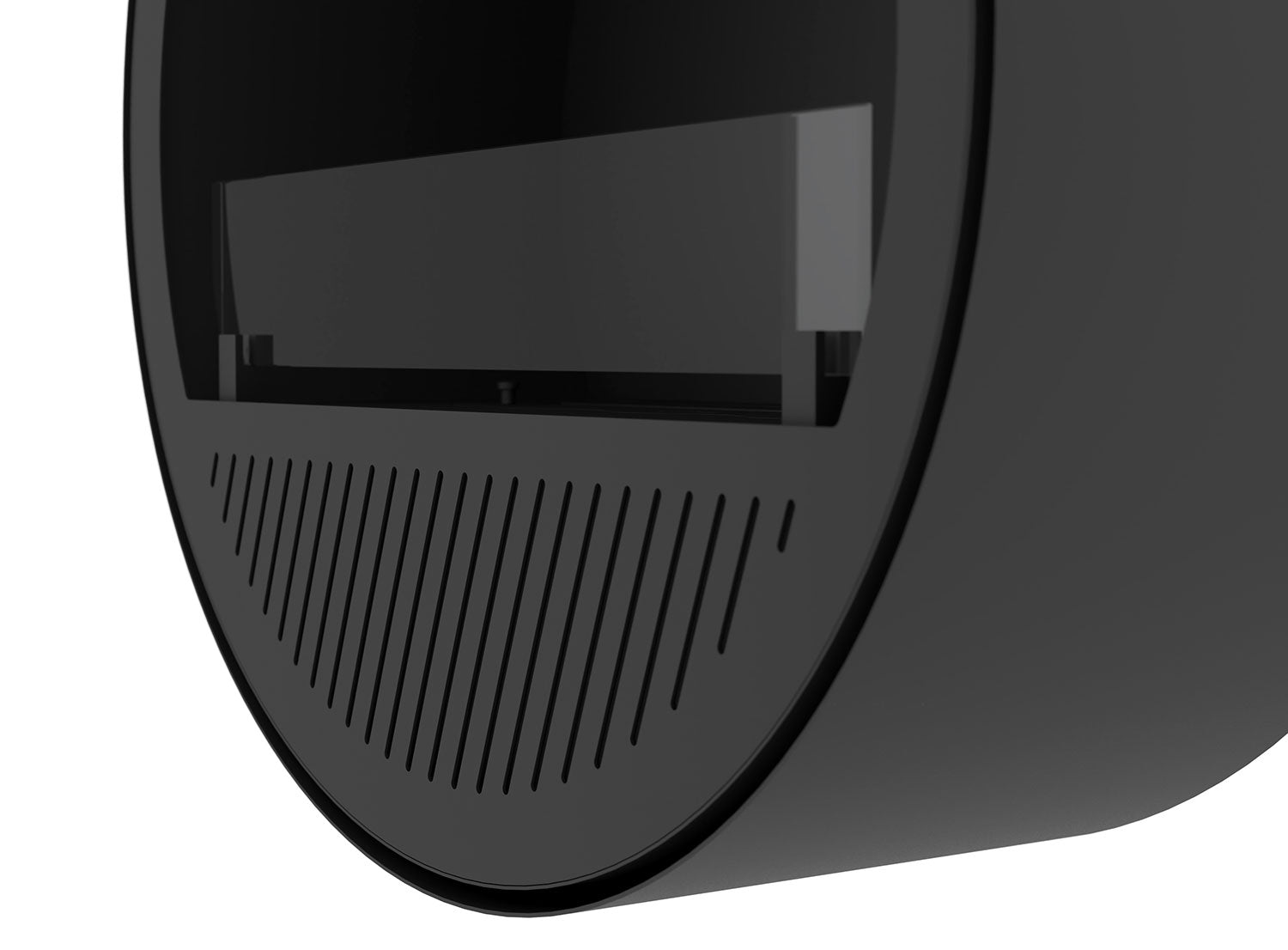 Camino a Bioetanolo da Parete Ø72,4x30 cm Incyrcle Slim Wall Nero