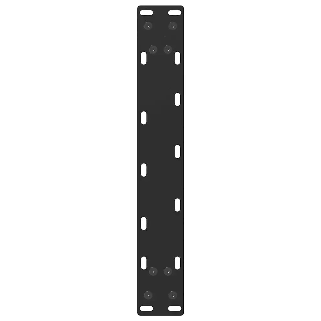 Gambe per Tavolino da Caffè a Forma di U 2 pz Nere 40x(30-31) cm Acciaio 4013132