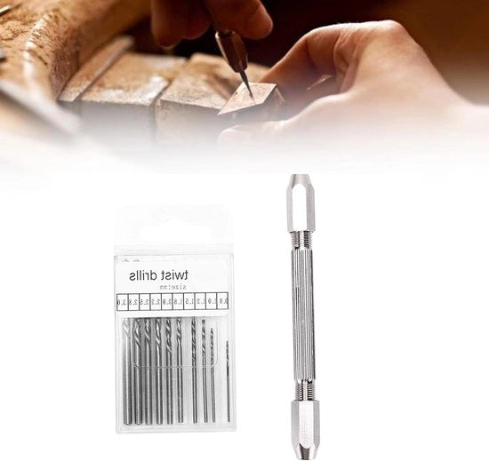 Set di fori - inox - progettazione duratura - 2 viti - impugnatura ergonomico - 3 bacini - set di fori a vite - set di attrezzi rotativo.