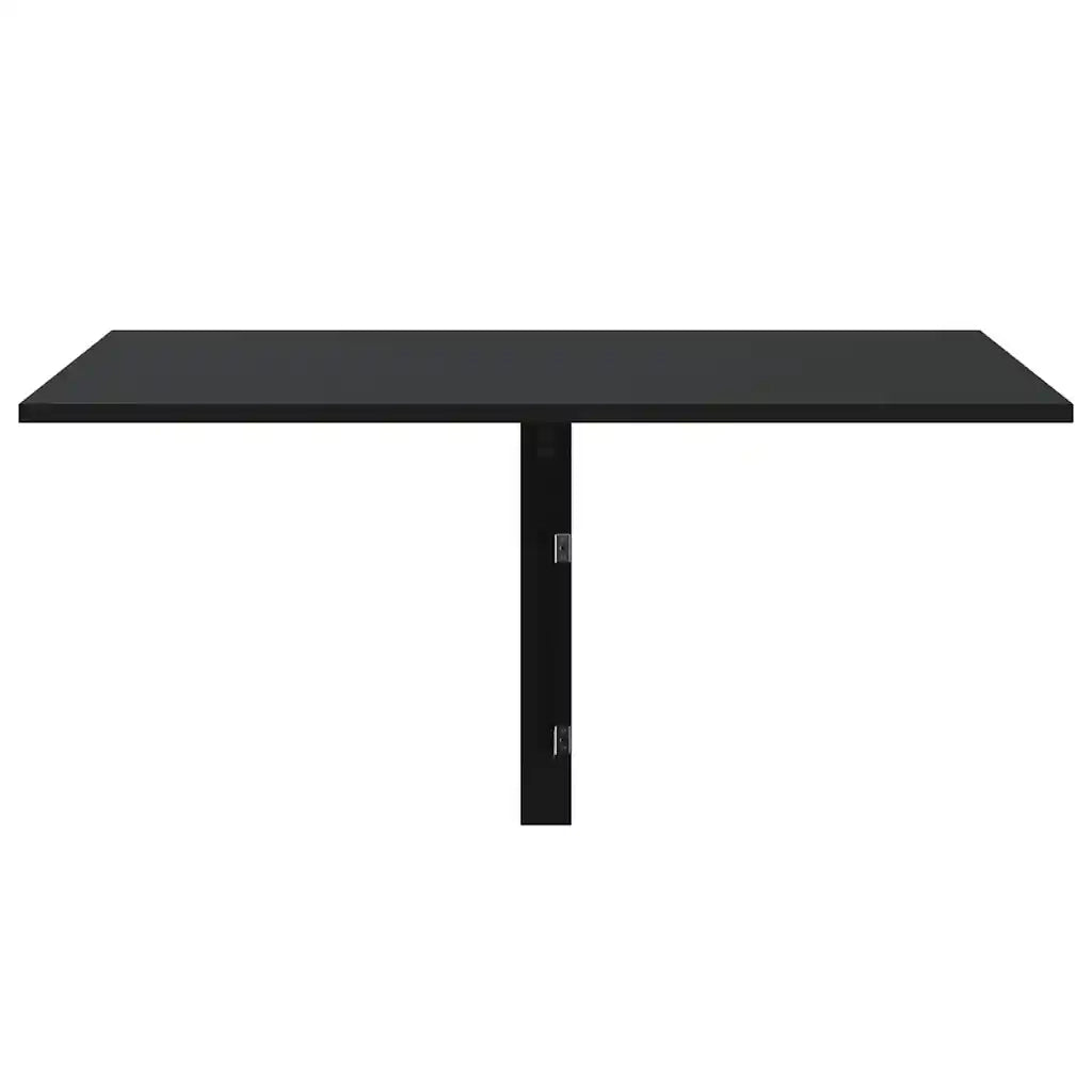 Tavolino da Parete Pieghevole Nero 110x38x75 cm in Multistrato 342647