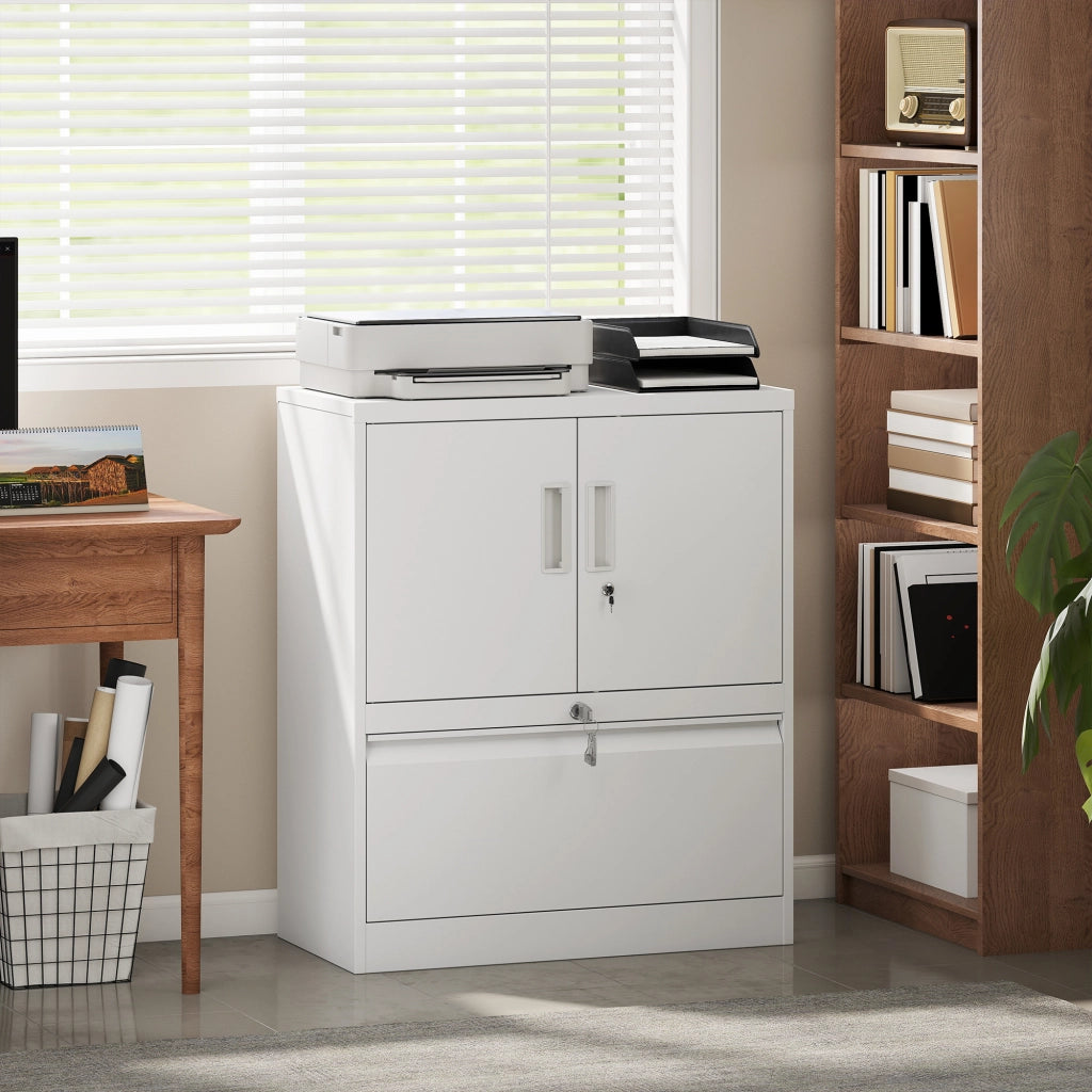 Scrivania con ante ¨C zephmum ¨C bianco 80x40x120 cm