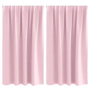Tende Oscuranti | Tende Blackout con Anelli 2 pz Rosa baby 140 x 140 cm