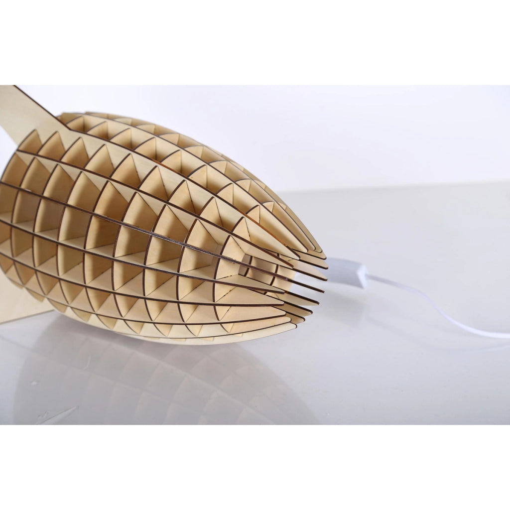 Lampada da tavolo Rocket in compensato naturale Vikasa Home
