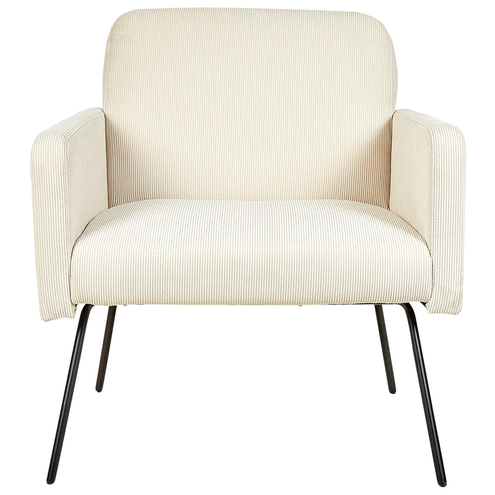 Poltrona Velluto beige chiaro Snelle Gambe In Metallo Nero Moderno Soggiorno Retrò