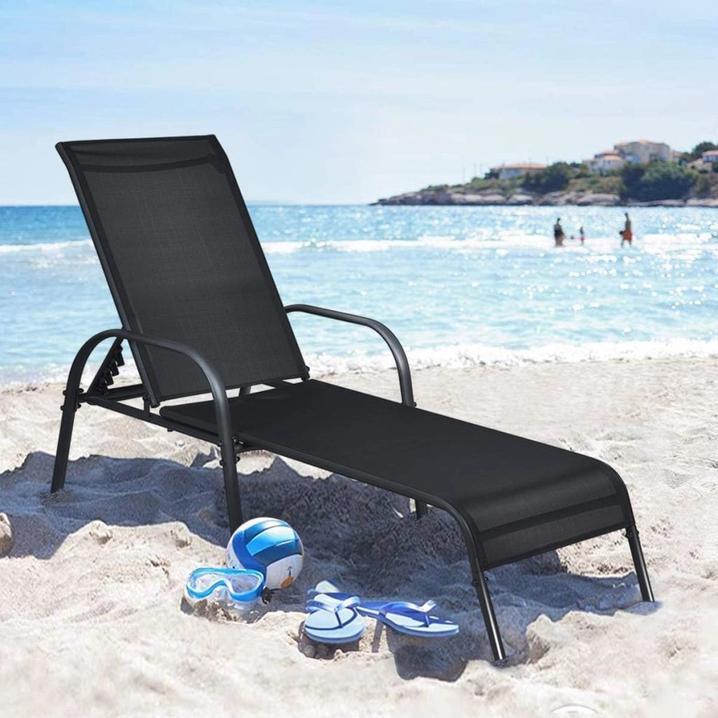 - Chaise da giardino, 2 pezzi, regolabili per giardino, sdraio, sdraio, sdraio, sdraio reclinabile