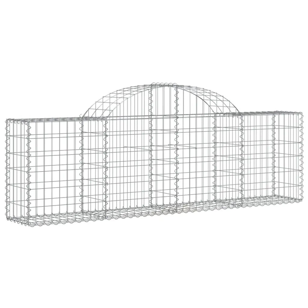 Cesti Gabbioni ad Arco 14 pz 200x30x60/80 cm Ferro Zincato 3146080