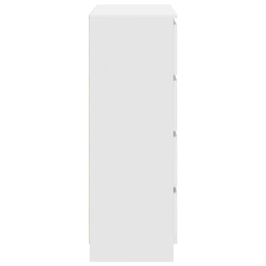 Credenza-Buffet-Armadio da cucina Bianca 80x35x99 cm in Legno Multistrato